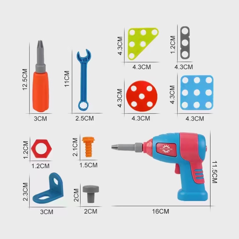 بوكس ديناصورات التركيب بالمفك الكهربائي – 228 قطعة | Dinosaur Electric Screwdriver Building Kit – 228 Pieces