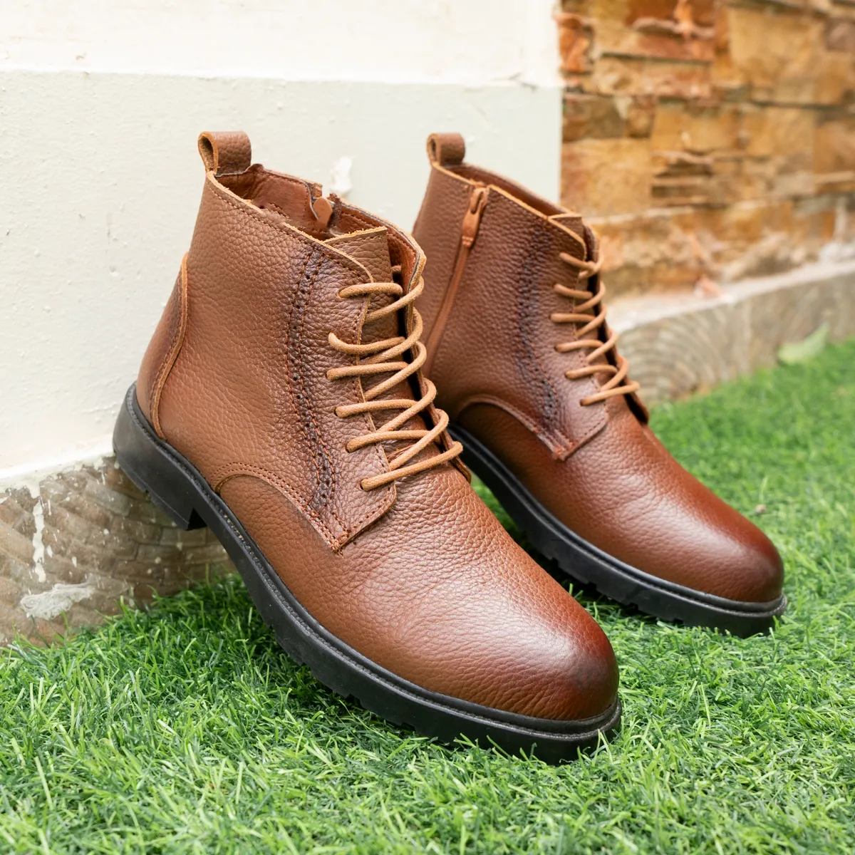 Men's Natural Leather HalfBoot-KH9