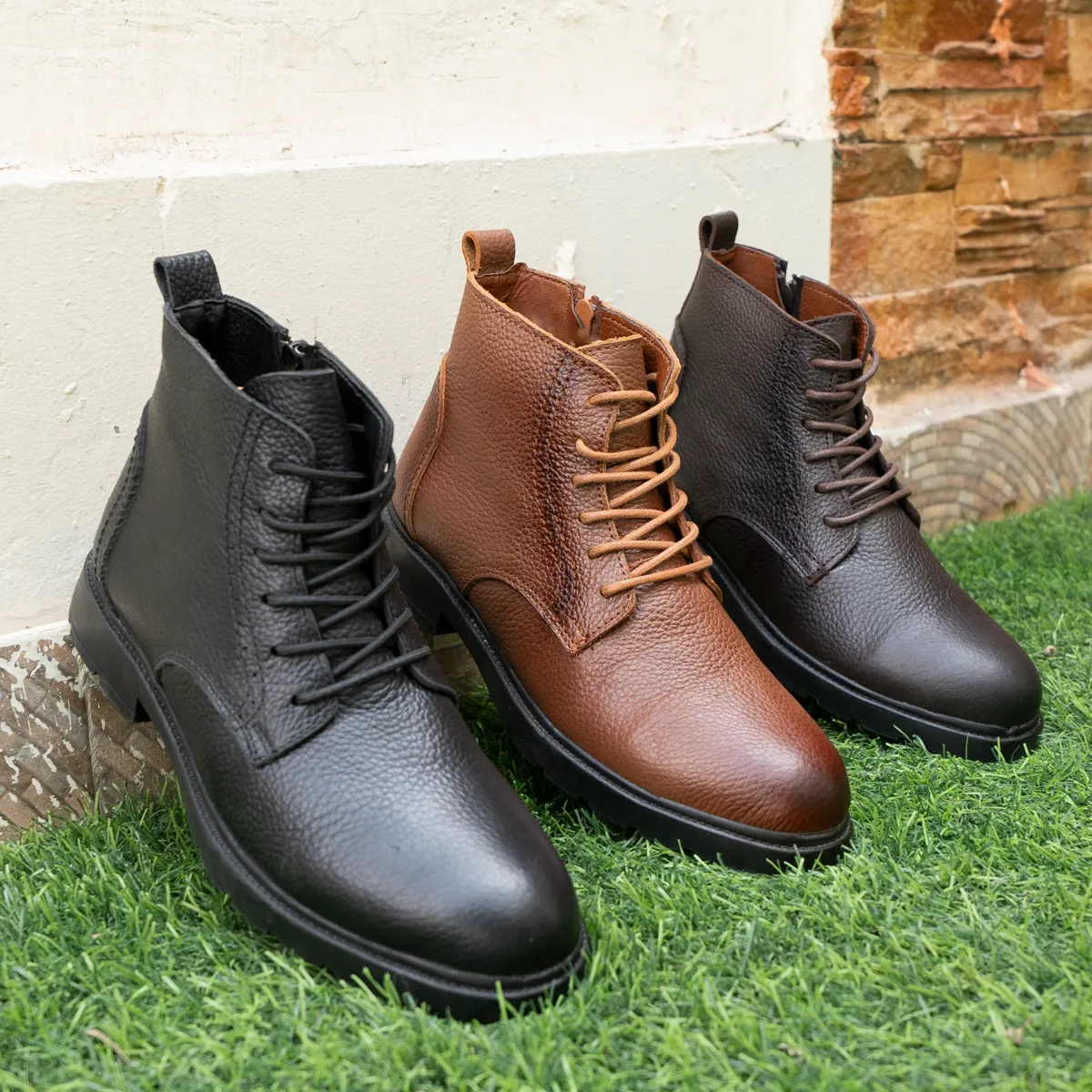 Men's Natural Leather HalfBoot-KH9