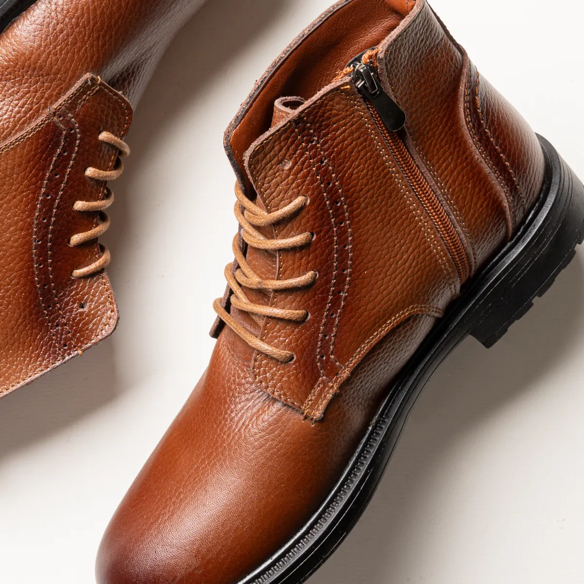 Men's Natural Leather HalfBoot-KH9