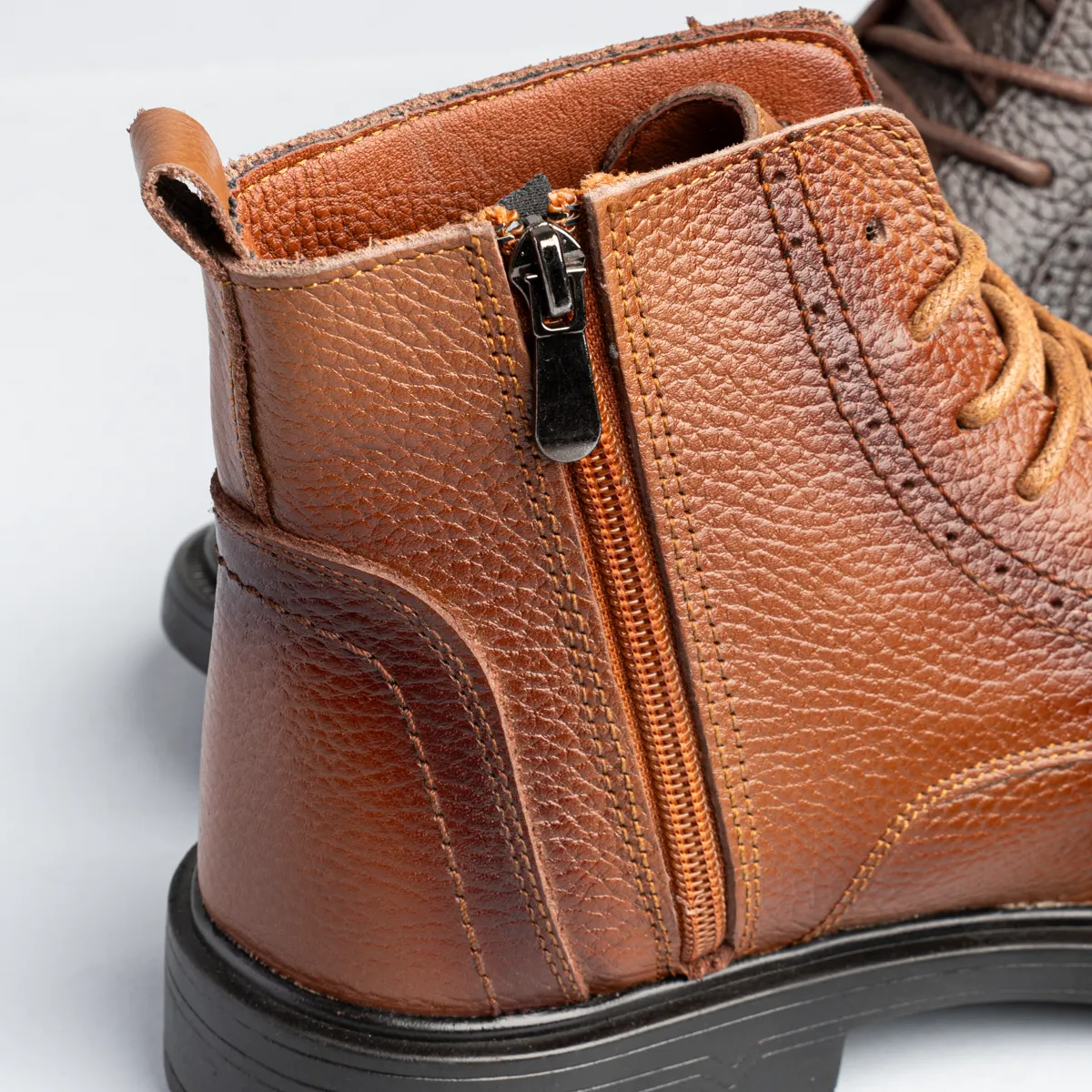 Men's Natural Leather HalfBoot-KH9