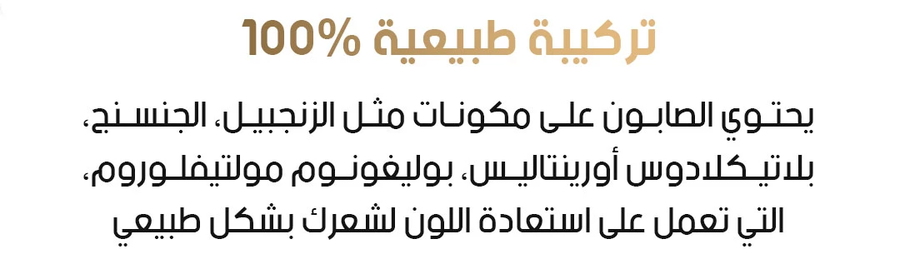 قالب صابون شامبو طبيعي لتغميق الشعر وتغطية الشيب بتركيبة عشبية 100%