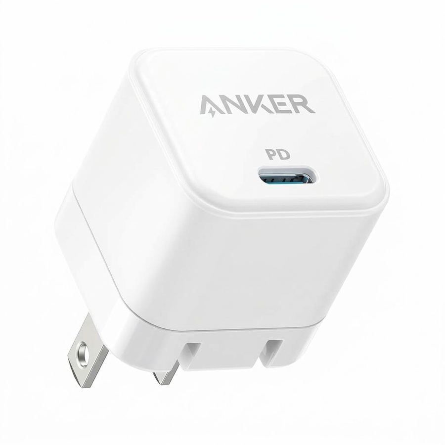 شاحن حائط Anker PowerPort III 20W Cube A2149 بمنفذ USB-C - أبيض