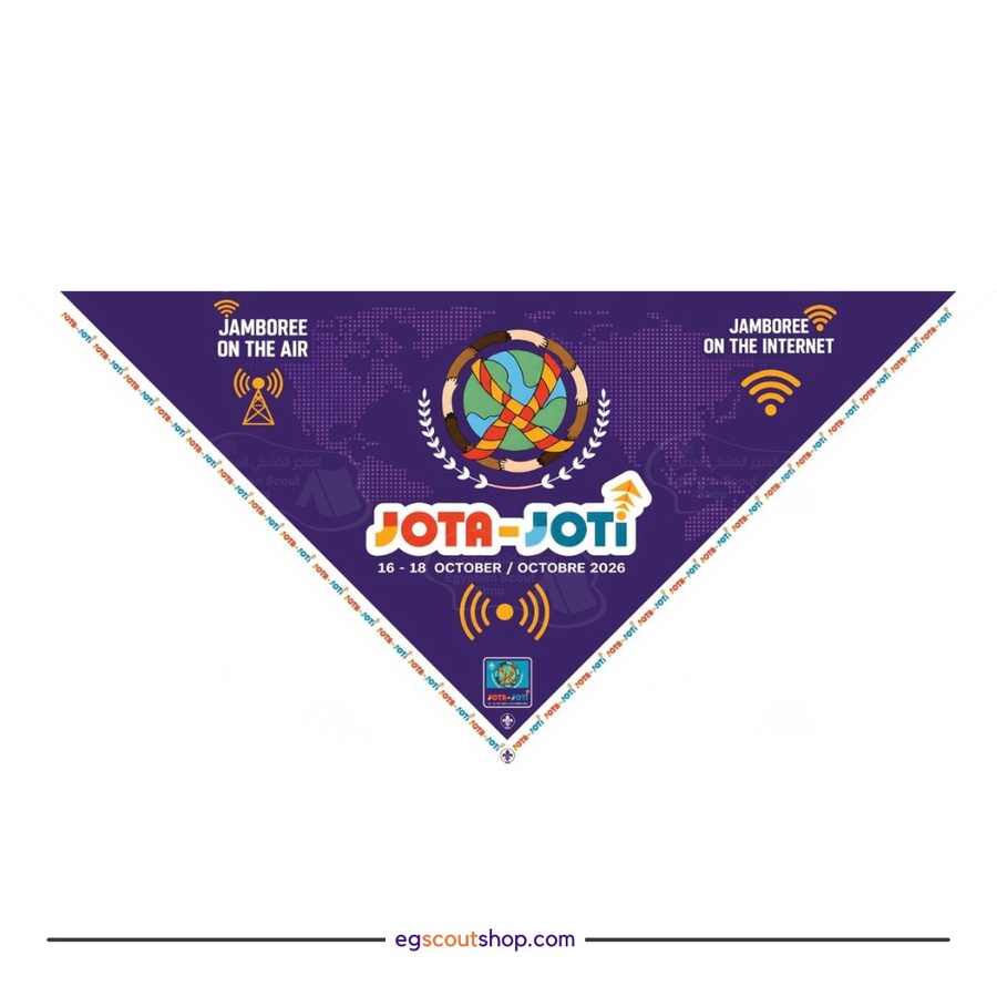 منديل كشافة JOTA-JOTI 2026 – تصميم جامبوري على الهواء والإنترنت
