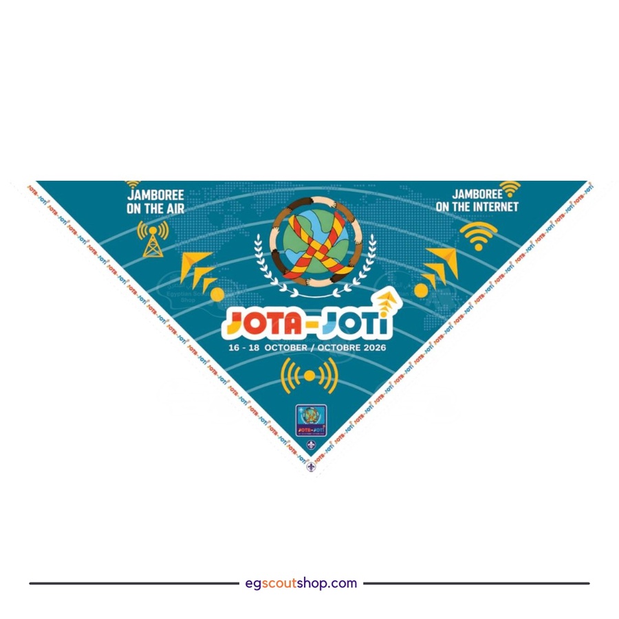 منديل كشافة JOTA-JOTI 2026 – تصميم جامبوري الاتصالات العالمي للكشافة