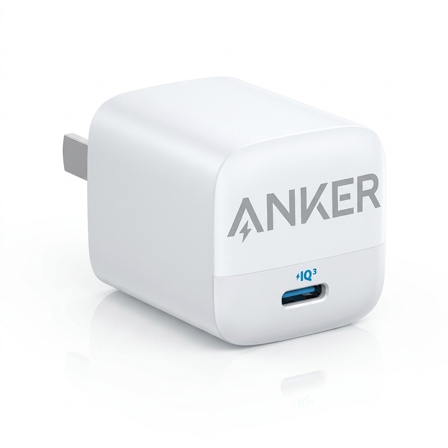 شاحن Anker 313 GaN A2639 سريع بقدرة 30W ومنفذ USB-C – أبيض