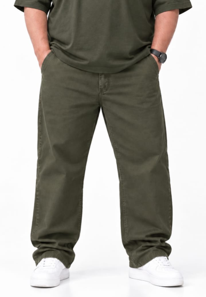 Straight Leg Gabardine Pants