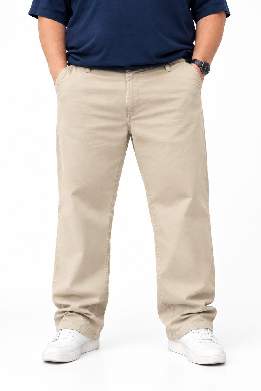 Straight Leg Gabardine Pants