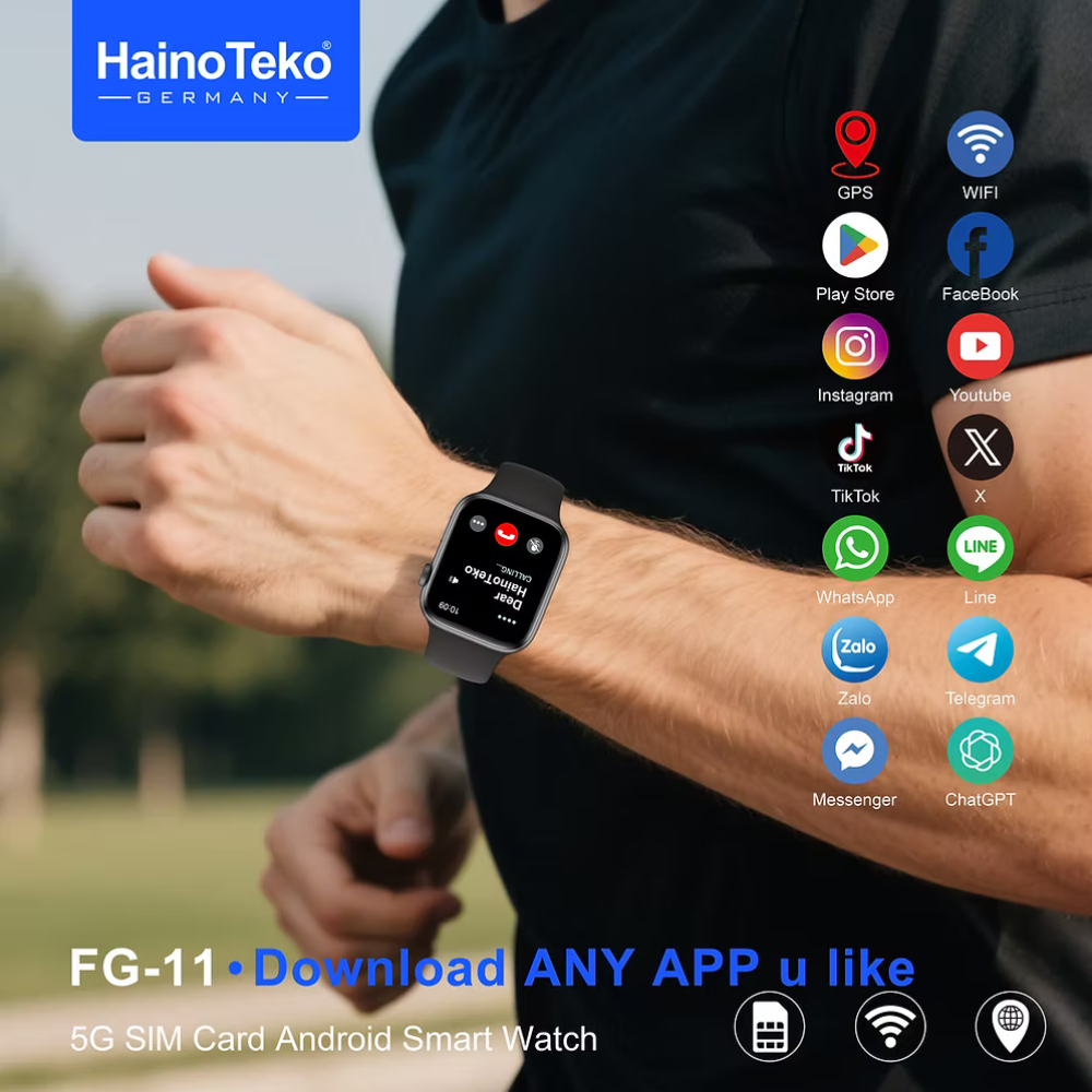 ساعة Haino Teko FG-11 الذكية بنظام أندرويد - تدعم شريحة 5G وكاميرا 