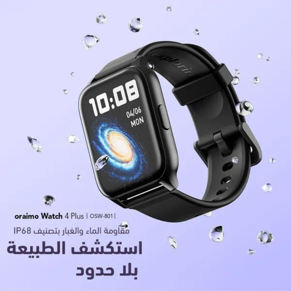 ساعة Oraimo Watch 4 Plus الذكية (OSW-801) بشاشة 2.01" ودعم المكالمات