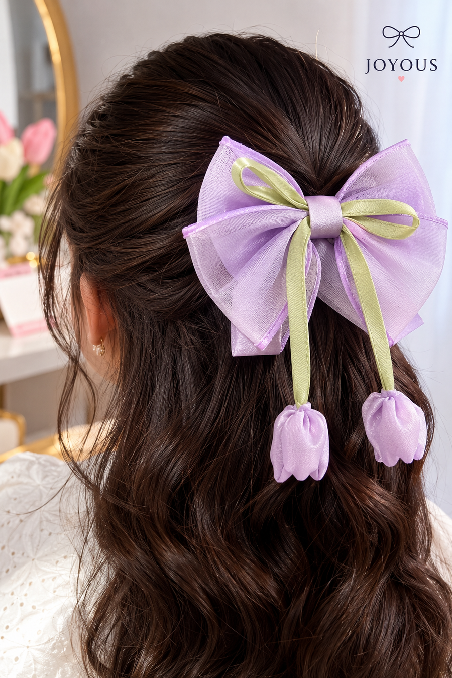 Glow Tulip trendy bow pin