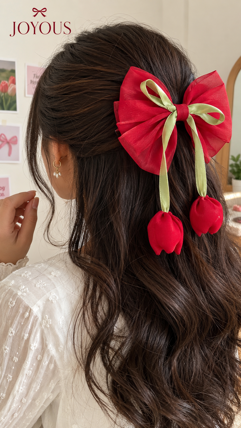 Glow Tulip trendy bow pin