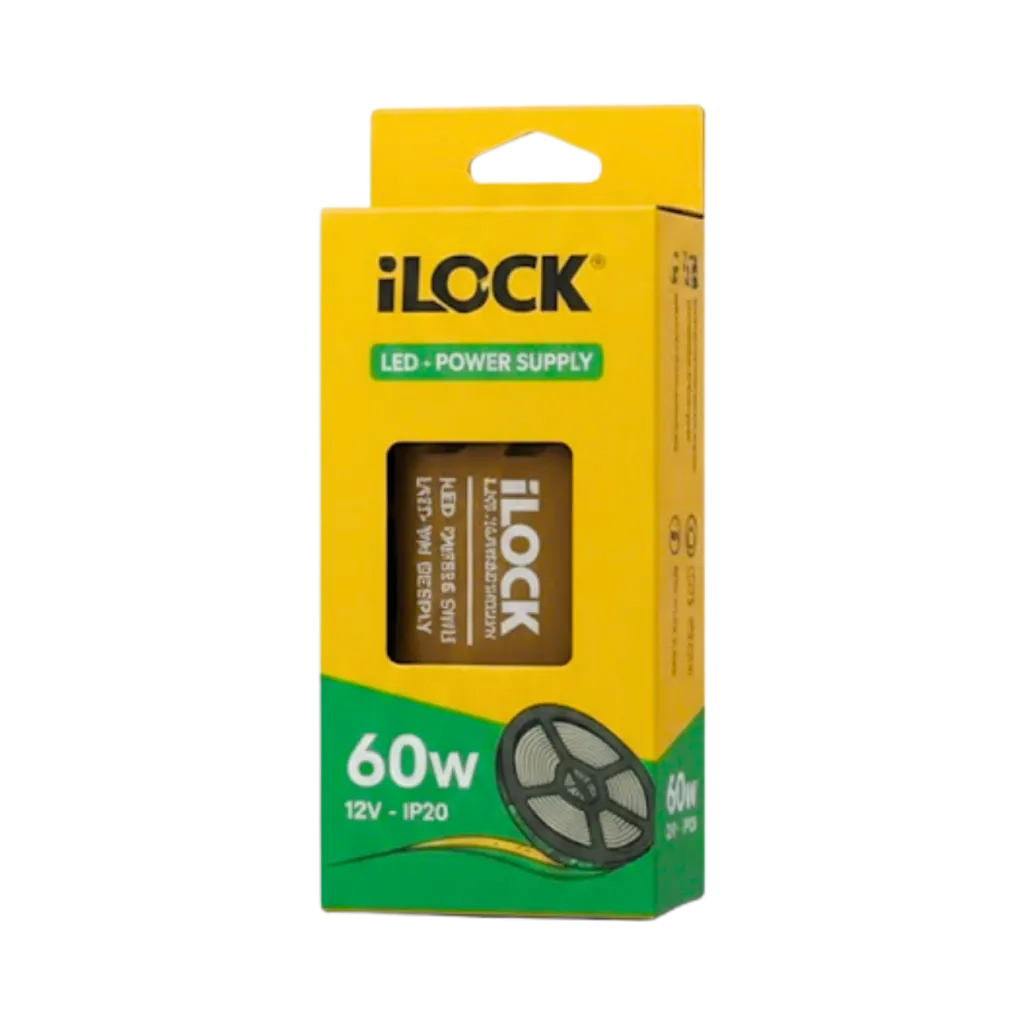 iLOCK Premium LED Power Supply | 12V | 60w | IP20 |  Overload & Overheat Protection | 5-Year Warranty 