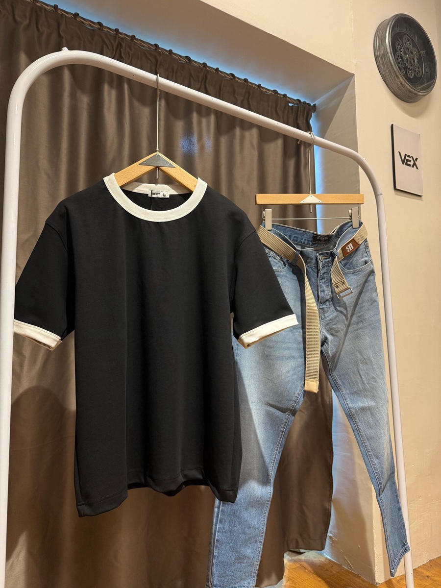 تيشيرت رينجر أسود — Black Ringer Tee