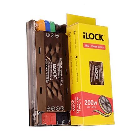 iLOCK Premium LED Power Supply | 12V | 200w | IP20  | Overload & Overheat Protection | 5-Year Warranty 