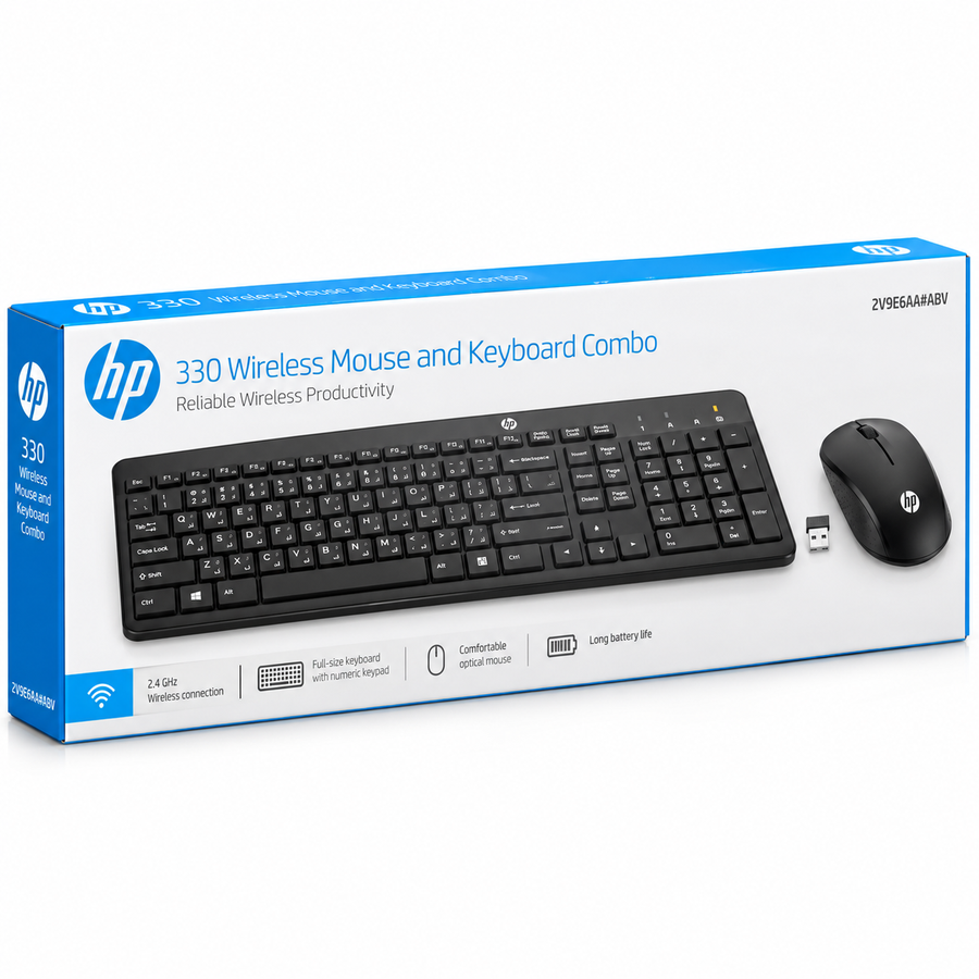 HP 330 Wireless Keyboard and Mouse- Black