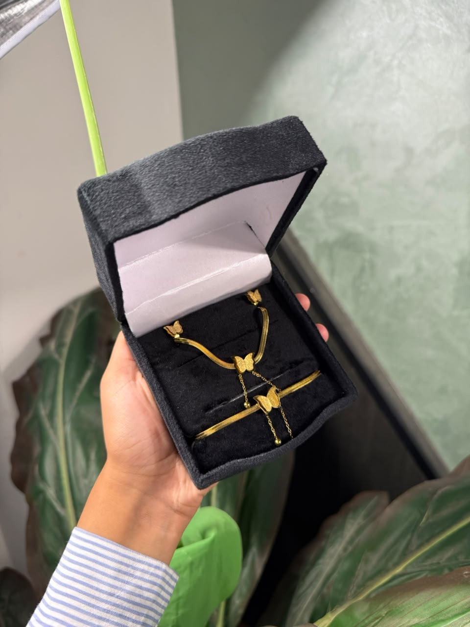 Butterfly Stainless Steel Jewelry Set