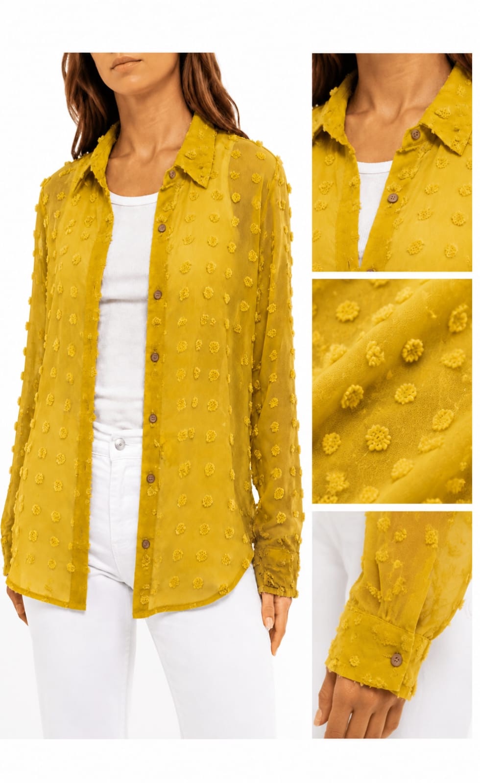 Popcorn Textured Oversized Shirt