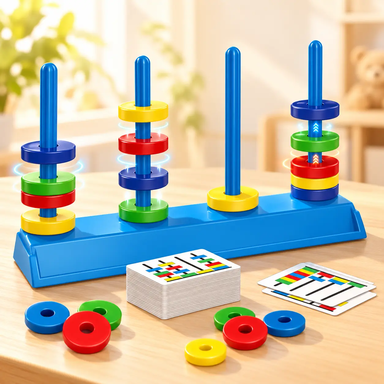 حلقات المغناطيس التعليمية | Magnetic Ring Sorting Game