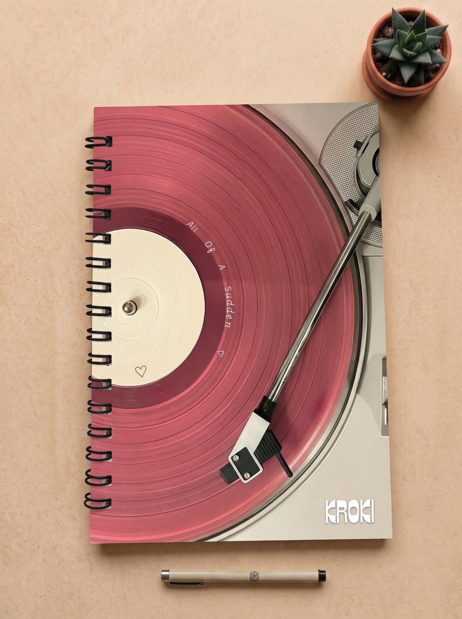 Pink Vinyl Notebook