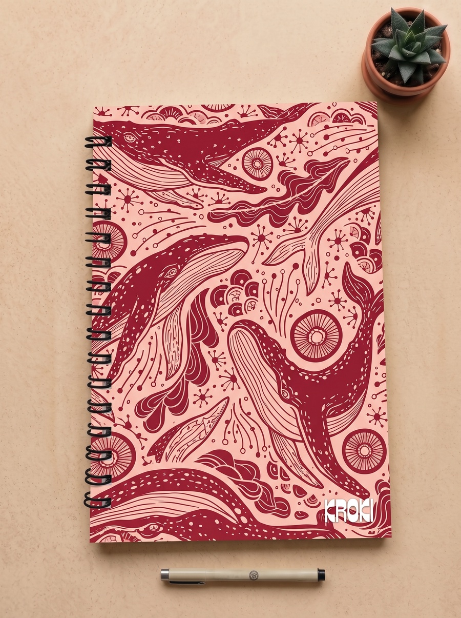 Pink Whale Notebook