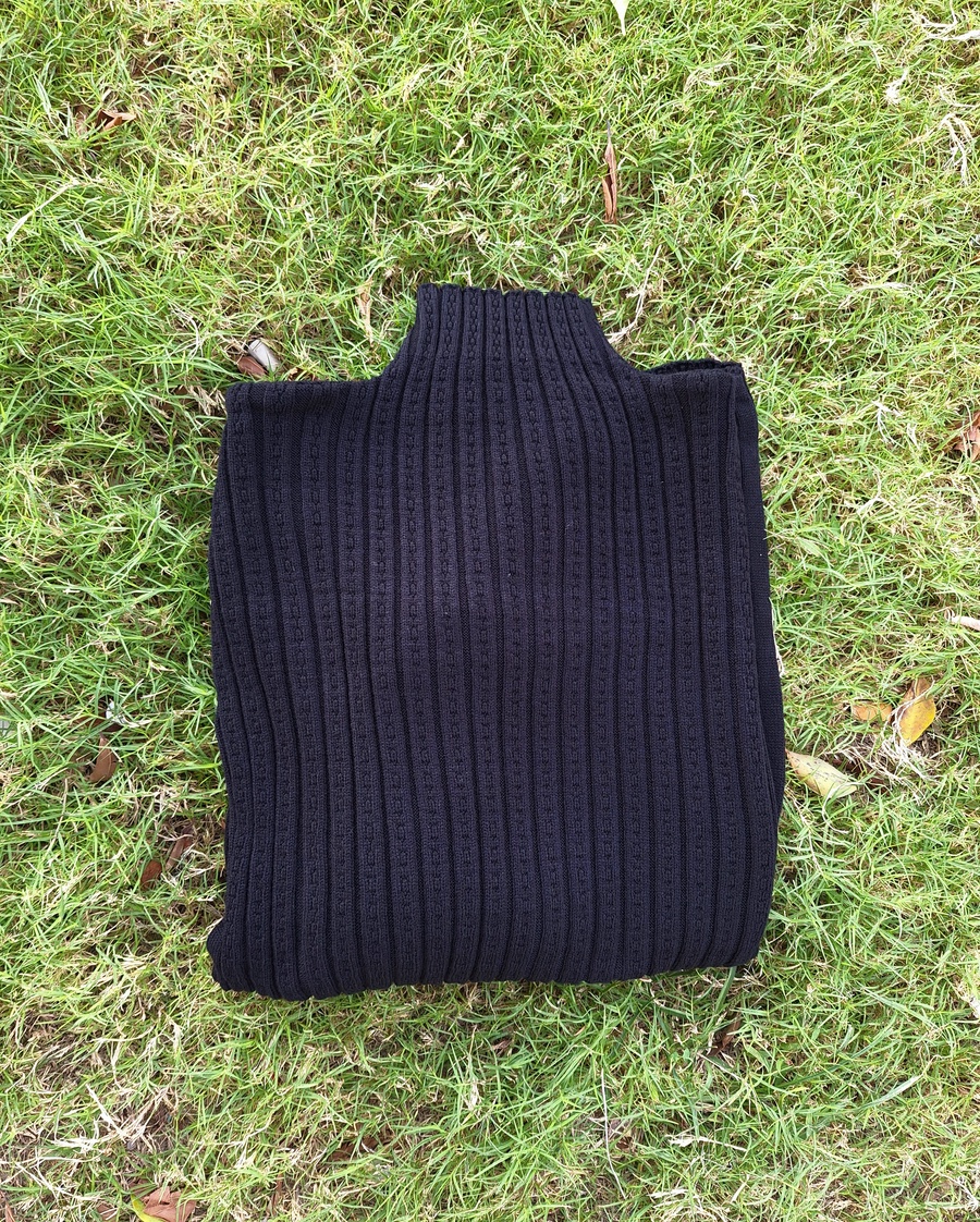 Cable Knit Mock Neck Basic Top