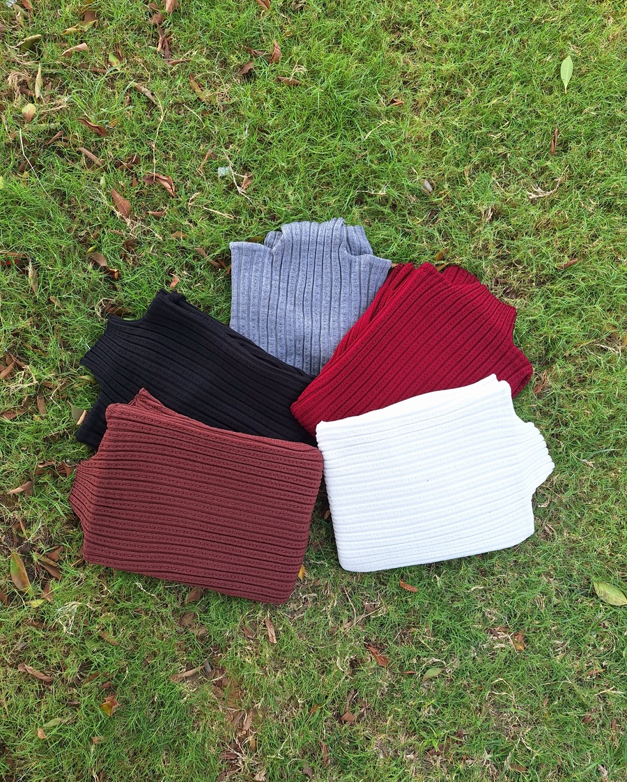Cable Knit Mock Neck Basic Top