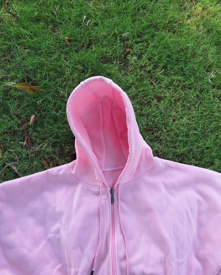 Fleece-Lined Corset Zip-Up Hoodie