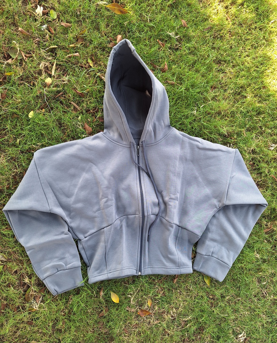 Fleece-Lined Corset Zip-Up Hoodie