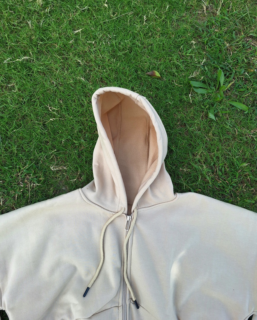Fleece-Lined Corset Zip-Up Hoodie