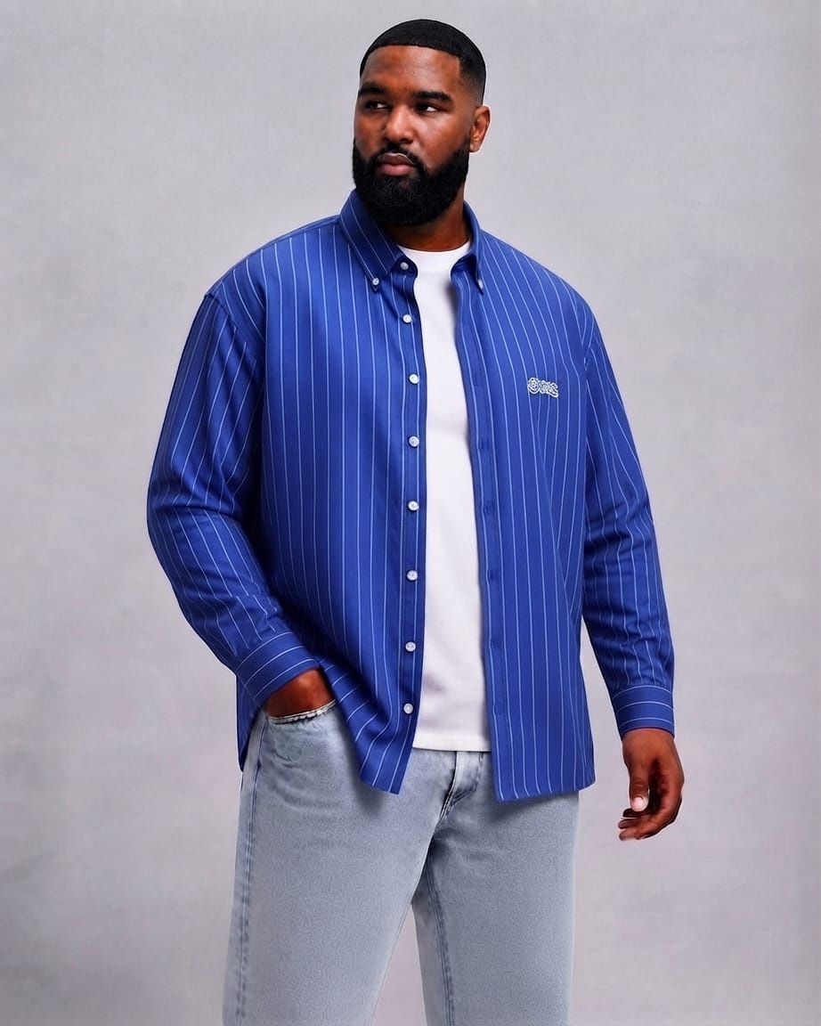 Stripped euro shirt with logo