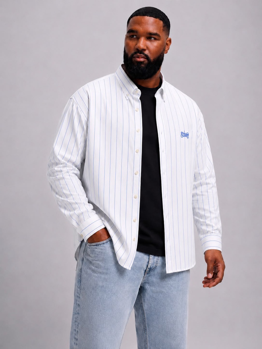 Stripped euro shirt with logo