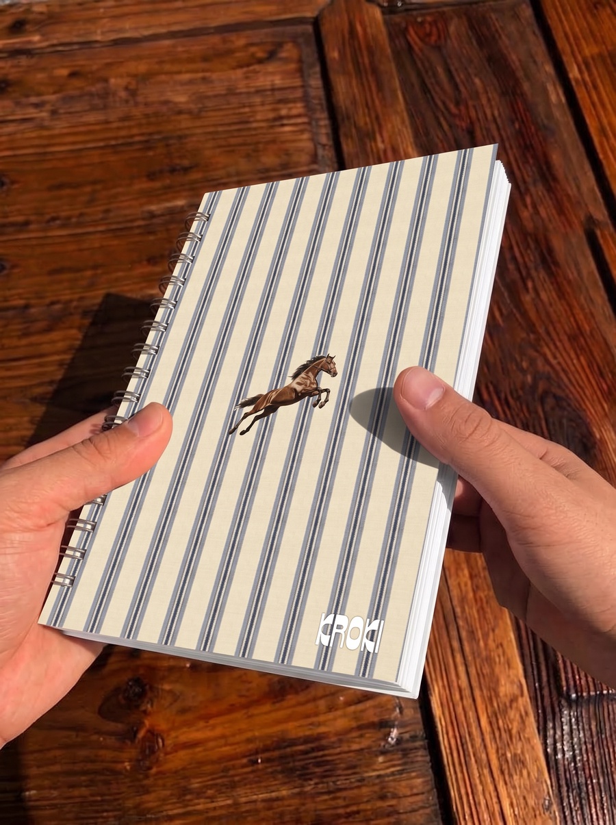 Equestrian Stripes Notebook