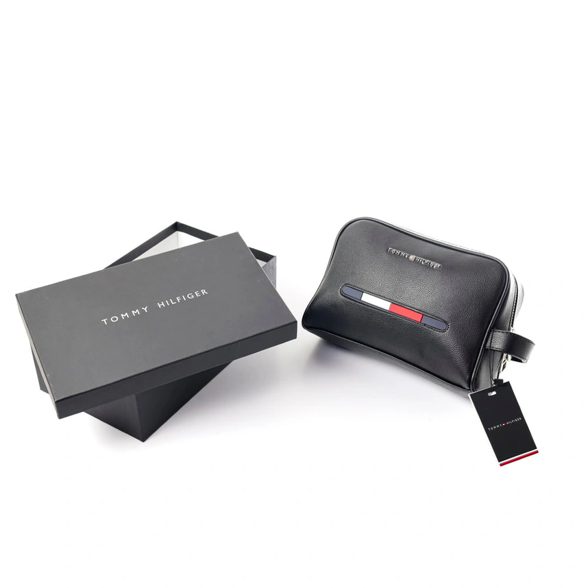 Black Tommy Hilfiger Leather Bag #0035