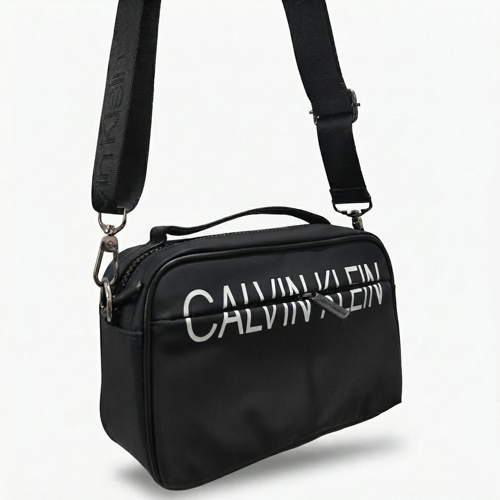 Calvin Klein Jeans Black Crossbody & Handbag with Top Handle and Front Logo #0029
