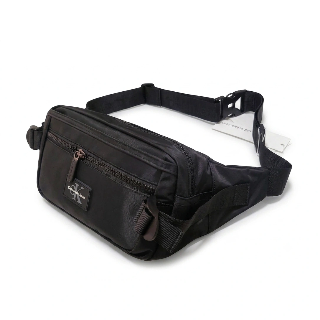Calvin Klein Jeans Men's Black Multi-Zipper Waist Bag #0021