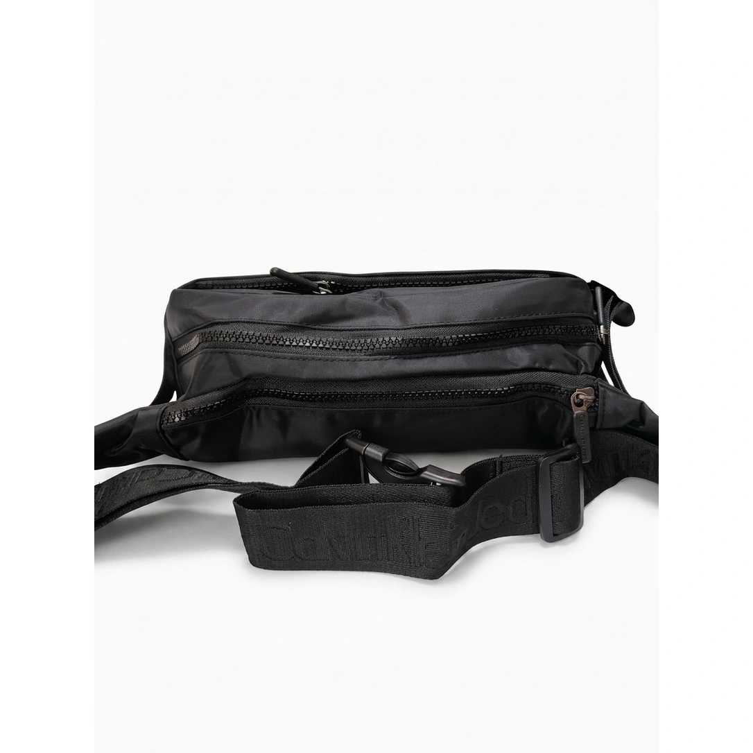 Calvin Klein Jeans Men's Black Multi-Zipper Waist Bag #0021