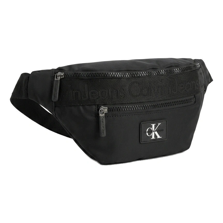 Calvin Klein Jeans Men's Black Nylon Logo Waist Bag #0020