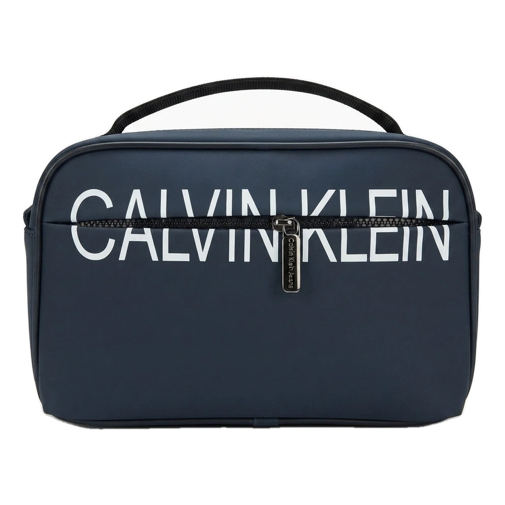 Calvin Klein Jeans Navy Blue Crossbody & Handbag with Top Handle and Front Logo #0030