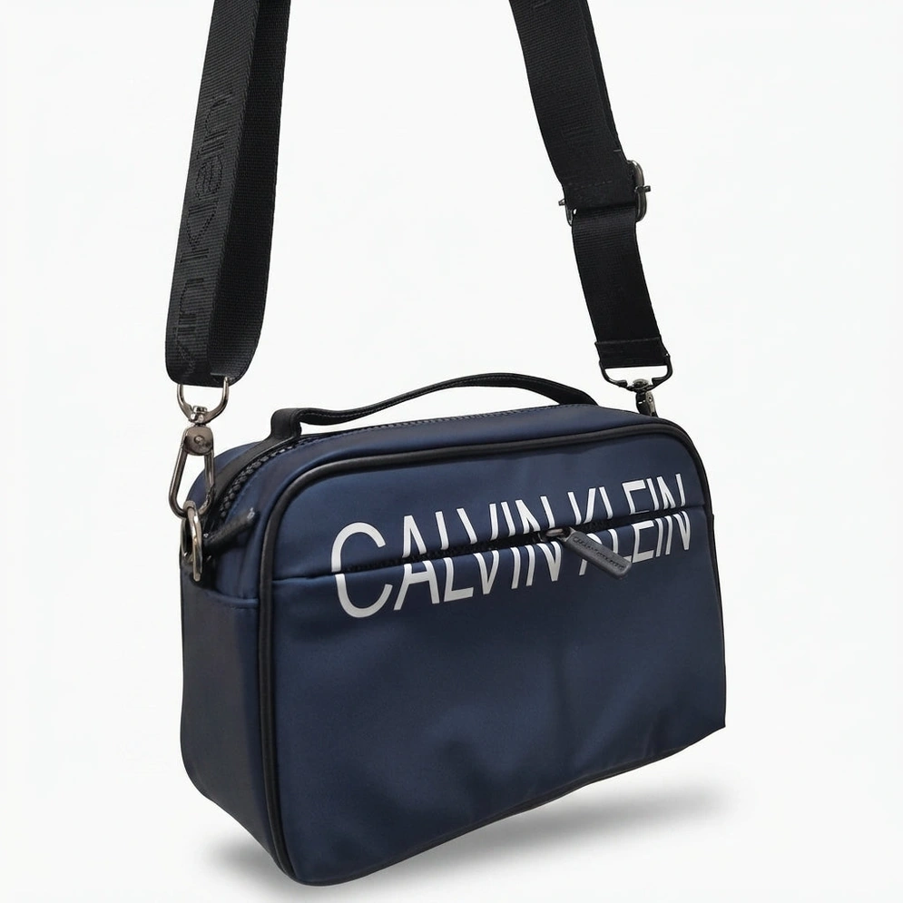 Calvin Klein Jeans Navy Blue Crossbody & Handbag with Top Handle and Front Logo #0030