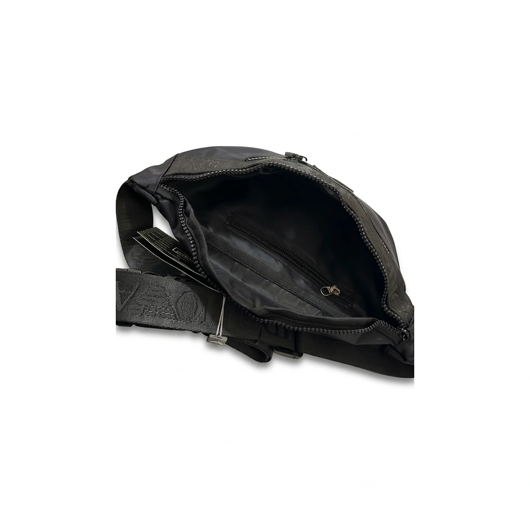 EA7 Emporio Armani Men's Black Technical Fabric Belt Bag #0006