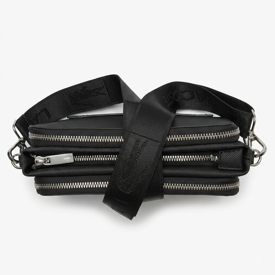 Lacoste black Leather Crossbody Handbag #0025