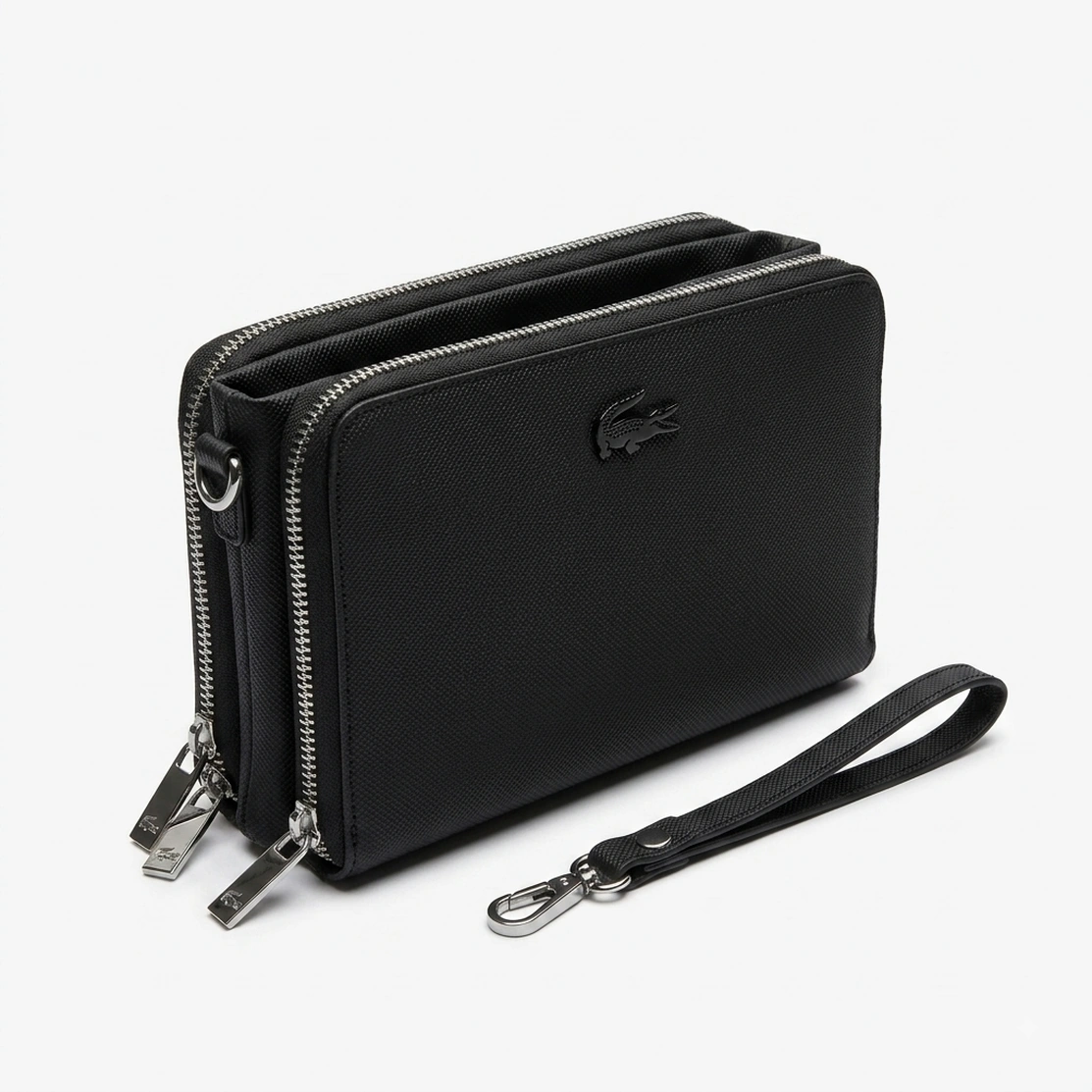 Lacoste black Leather Crossbody Handbag #0025