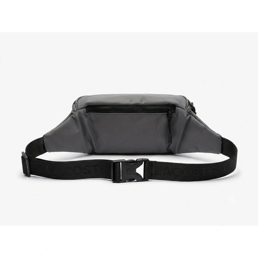 Lacoste Men's Grey Nylon Triple Zipper Waist Bag #0019