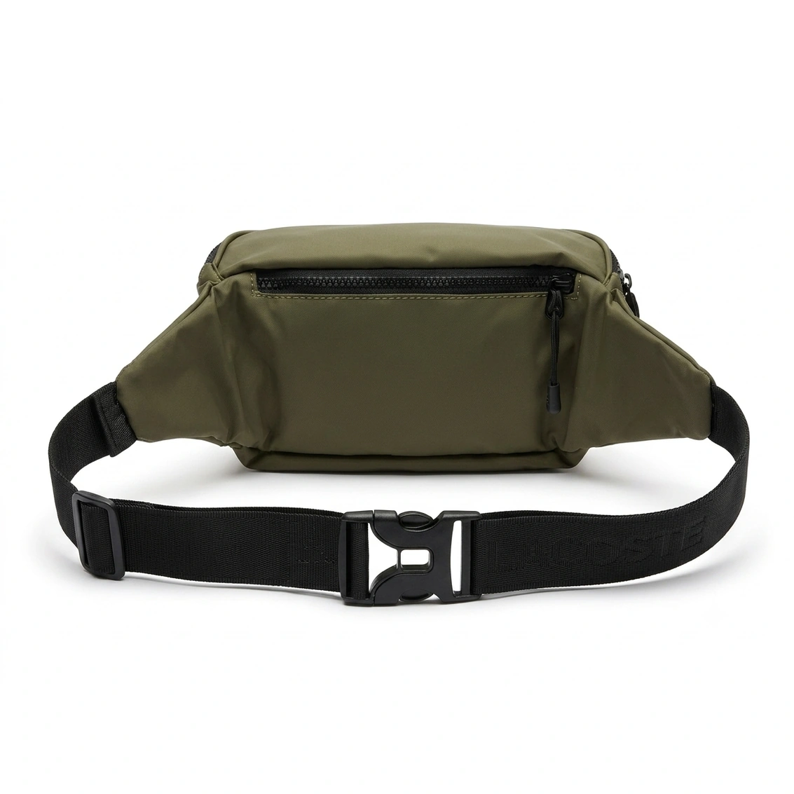 Lacoste Men's Olive-green Nylon Triple Zipper Waist Bag #0020
