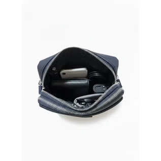Lacoste Men's Vertical Crossbody Messenger Bag – Navy Blue Windowpane Check#0016