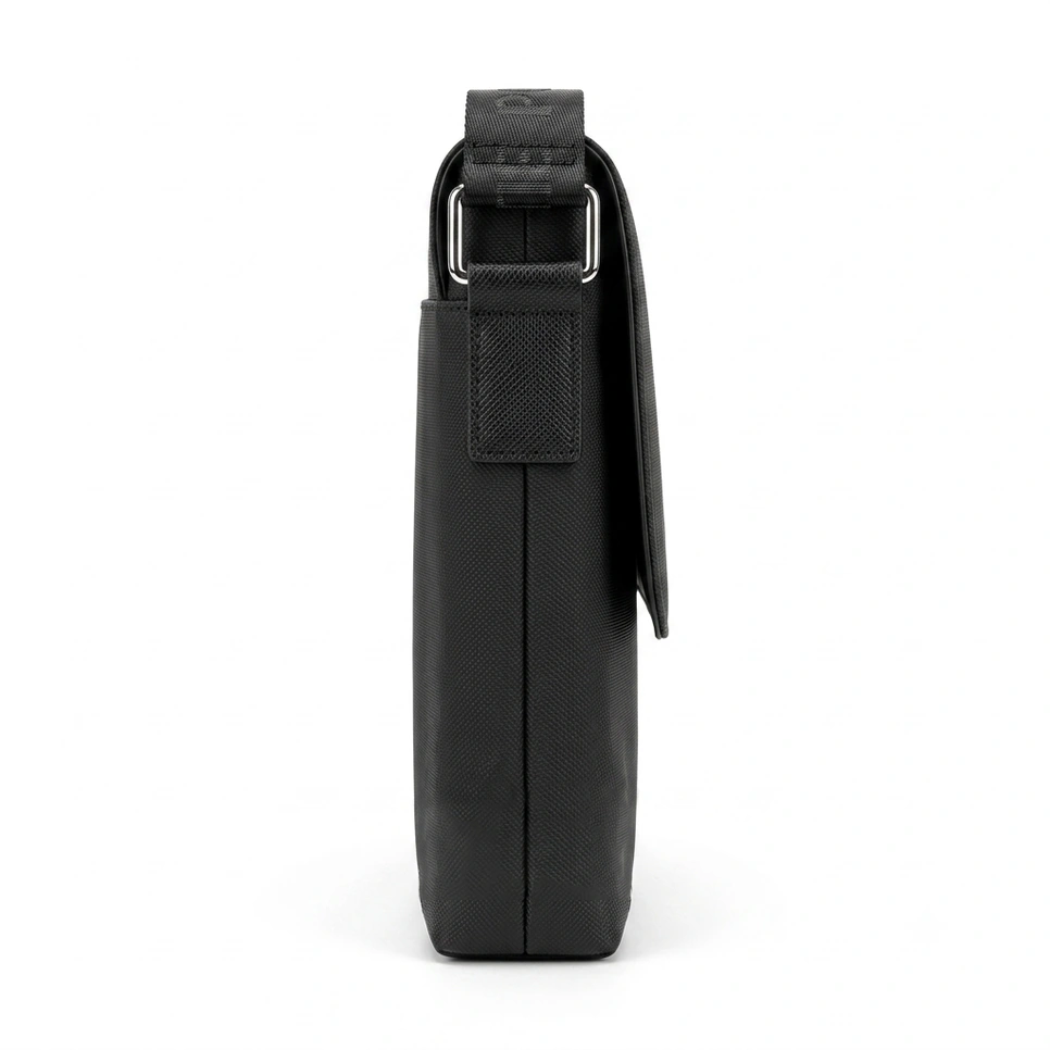 Lacoste Men's Vertical Flat Crossbody Bag - Black #0017