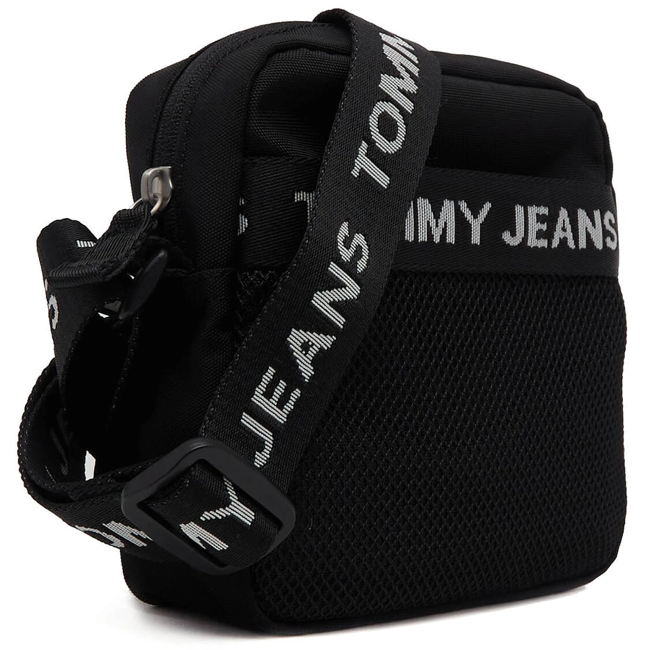 Tommy Hilfiger Black Tech Mesh Crossbody Messenger Bag #0025