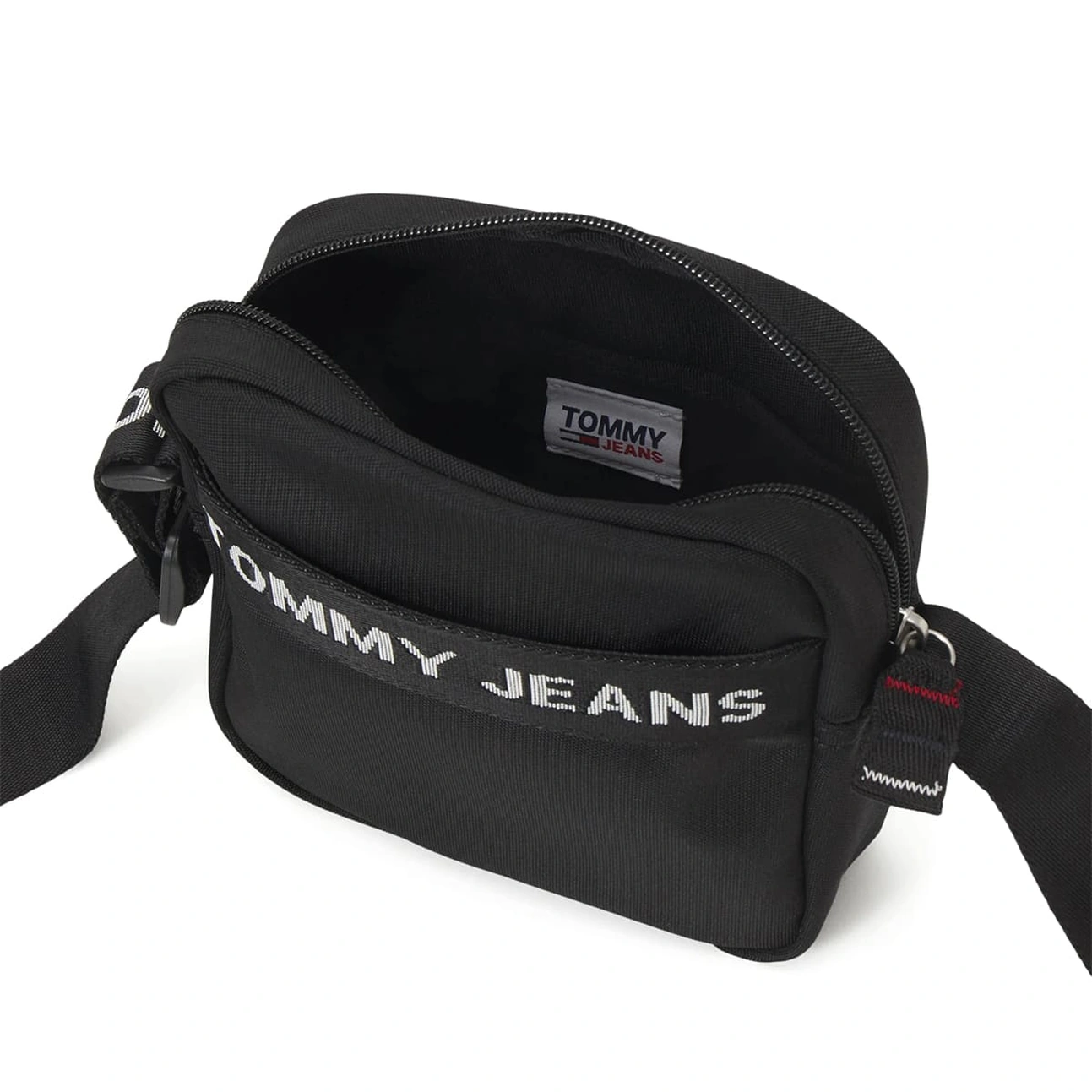 Tommy Hilfiger Black Tech Mesh Crossbody Messenger Bag #0025
