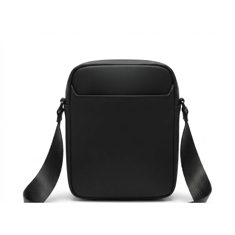 Tommy Hilfiger Men's Black Crossbody Bag with Magnetic Back Pocket #0081